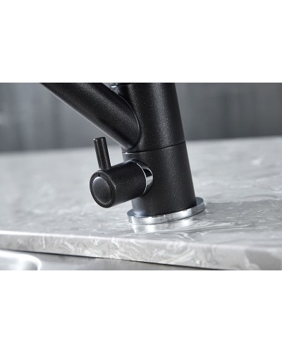 Смеситель для кухни Paulmark Hessen He213017-418 Черный металлик