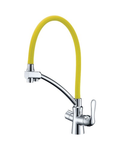 Смеситель для кухни Lemark Comfort LM3070C-Yellow Желтый Хром