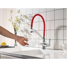 Смеситель для кухни Lemark Comfort LM3070C-Red Красный Хром