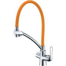 Смеситель для кухни Lemark Comfort LM3070C-Orange Оранжевый Хром