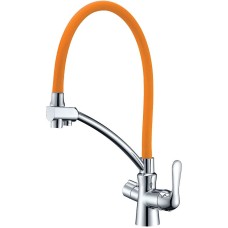 Смеситель для кухни Lemark Comfort LM3070C-Orange Оранжевый Хром