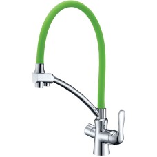 Смеситель для кухни Lemark Comfort LM3070C-Green Зеленый Хром