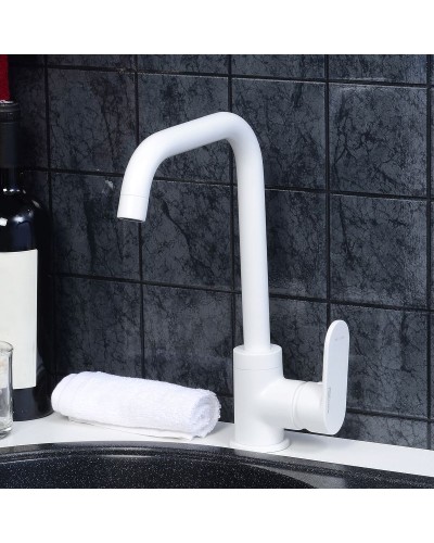 Смеситель для кухни WasserKRAFT Mindel 8507 Белый матовый