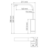 Смеситель для кухни WasserKRAFT Abens 2007 Чёрный матовый