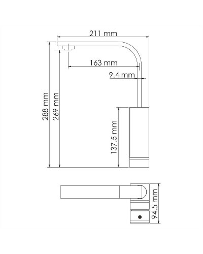 Смеситель для кухни WasserKRAFT Abens 2007 Чёрный матовый