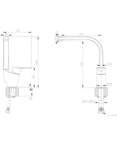 Смеситель для кухни Bravat Line F75299C-2