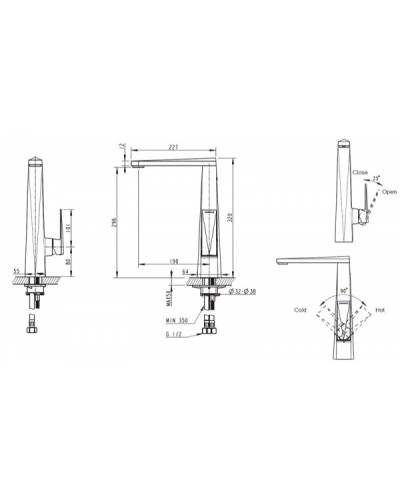 Смеситель для кухни Bravat Iceberg F776110G-2