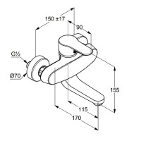Смеситель для кухни Kludi Objekta 328810575 Хром