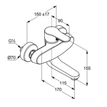 Смеситель для кухни Kludi Objekta 328810575 Хром