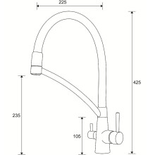 Смеситель для кухни Paulmark Siegen Si213111-308 Черный
