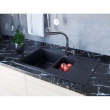 Смеситель для кухни Paulmark Essen Es213011-BLMCR Черный металлик Хром