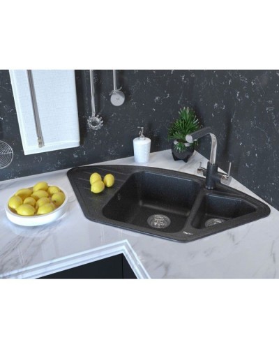 Смеситель для кухни Paulmark Essen Es213011-BLCR Черный Хром