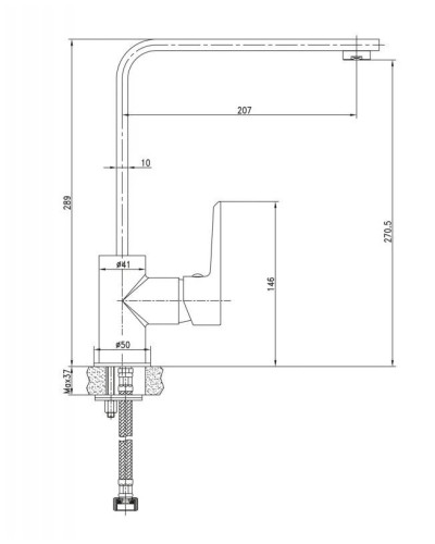 Смеситель для кухни BelBagno Rowena ROW-LAM-CRM