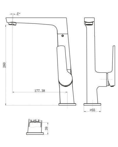 Смеситель для кухни BelBagno Loren LOR-LAM-CRM