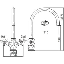 Смеситель для кухни BelBagno Slip Foglio SLI-LAM-CRM