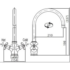 Смеситель для кухни BelBagno Slip Foglio SLI-LAM-CRM