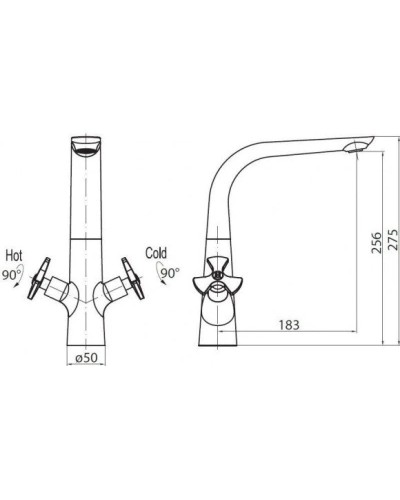 Смеситель для кухни BelBagno Elica ELI-LAM-CRM