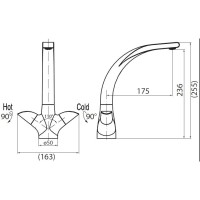 Смеситель для кухни BelBagno Grano Twist GRA-LAM-CRM