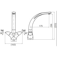 Смеситель для кухни BelBagno Grano Twist GRA-LAM-CRM