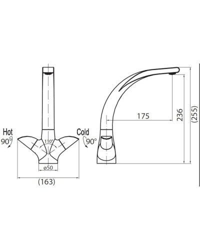 Смеситель для кухни BelBagno Grano Twist GRA-LAM-CRM