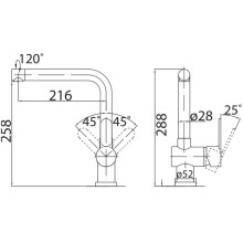 Смеситель для кухни BelBagno Tanaro TAN-LAM-CRM