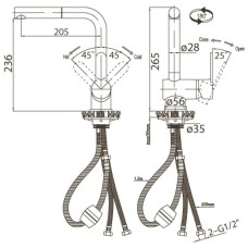 Смеситель для кухни BelBagno Tanaro TAN-LADM-CRM