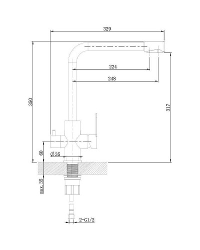 Смеситель для кухни Orange Steel M99-008ni Никель