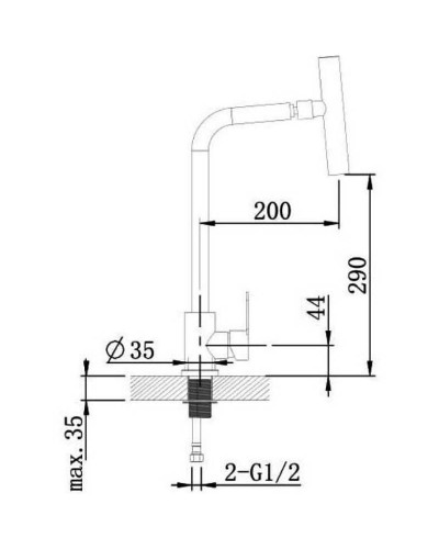 Смеситель для кухни Orange Steel M99-009ni Никель