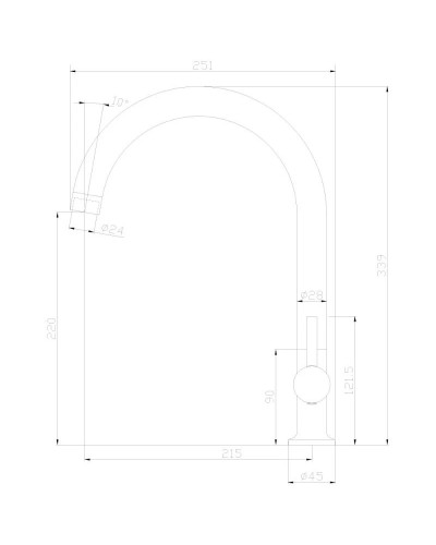 Смеситель для кухни Rossinka X X25-23U