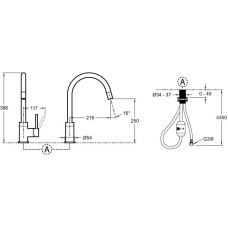 Смеситель для кухни Jacob Delafon Edouard E23308-CP Хром