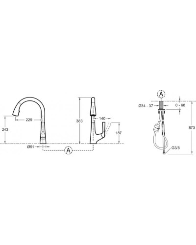 Смеситель для кухни Jacob Delafon Malleco E77748-VS Матовая сталь