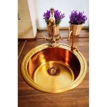 Смеситель для кухни золото Omoikiri Kagoshima-G