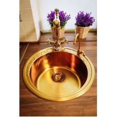 Смеситель для кухни золото Omoikiri Kagoshima-G