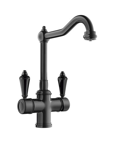 Смеситель для кухни с подключением к фильтру глубокий черный Omoikiri Tottori-DB-BL