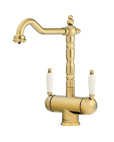 Смеситель для кухни с подключением к фильтру золото Omoikiri Amagasaki-G