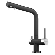 Смеситель для кухни с подключением к фильтру черный Omoikiri Nagano-BL