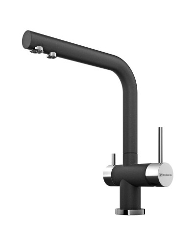 Смеситель для кухни с подключением к фильтру черный Omoikiri Nagano-BL