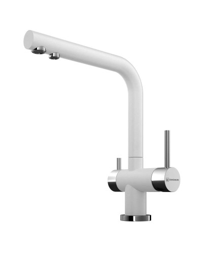 Смеситель для кухни с подключением к фильтру белый Omoikiri Nagano-WH