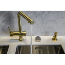 Смеситель для кухни с подключением к фильтру светлое золото Omoikiri Nagano-LG