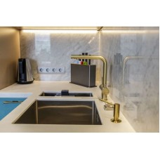 Смеситель для кухни с подключением к фильтру светлое золото Omoikiri Nagano-LG