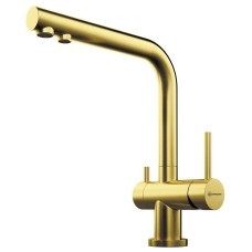 Смеситель для кухни с подключением к фильтру светлое золото Omoikiri Nagano-LG