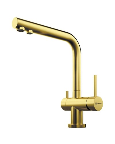 Смеситель для кухни с подключением к фильтру светлое золото Omoikiri Nagano-LG