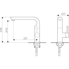 Смеситель для кухни хром Omoikiri Nanami-C
