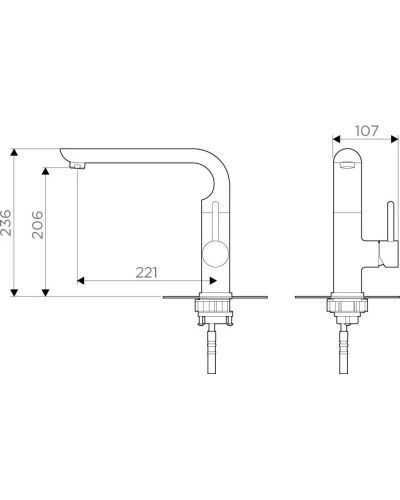 Смеситель для кухни хром Omoikiri Nanami-C