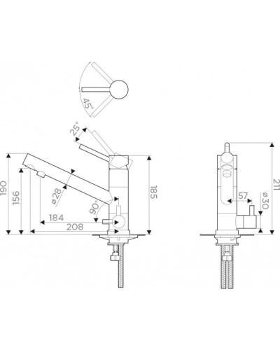Смеситель для кухни с подключением к фильтру белый Omoikiri Tonami-WH