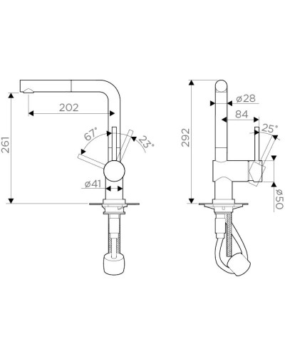 Смеситель для кухни хром Omoikiri Akashi-S
