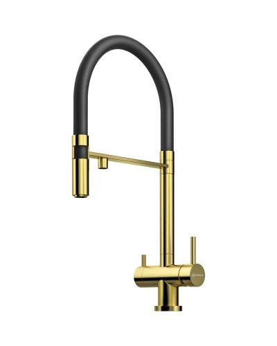 Смеситель для кухни с подключением к фильтру светлое золото Omoikiri Kanto-PVD-LG