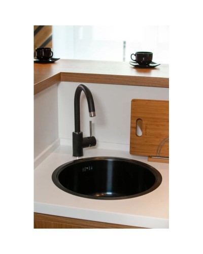 Смеситель для кухни черный Omoikiri Shinagawa-BL