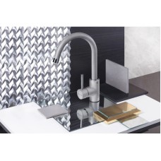Смеситель для кухни ленинградский серый Omoikiri Shinagawa-GR