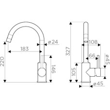 Смеситель для кухни пастила Omoikiri Shinagawa-PA